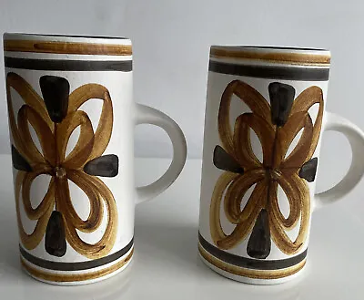 Buy VGC Vintage Cinque Ports Pottery Monastery Rye Mugs / Cups 5 Inches Tall X2 • 9.99£
