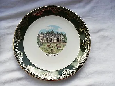 Buy Vintage Plate Weatherby Hanley Falcon Ware Rich Green Rim Woburn Abbey • 10£
