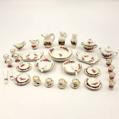 Buy 40x Dolls House Miniature 1:12TH Scale Ceramic Teapot Cups Plate Collection Kit • 22.79£