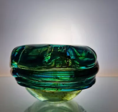 Buy Mdina Sea & Sand Trailed Glass Inside Out Vase Signed Height 8cm X Width 13cm  • 49£