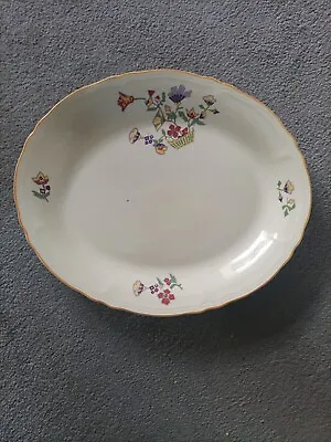 Buy Grindley Cream Petal 10  Oval Rimmed Serving Platter Dish - Floral Gilt Vintage • 12£