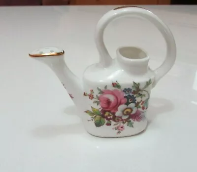 Buy Hammersley Hand Painted Fine Bone China Miniature Watering Can - Mint Condition • 3£