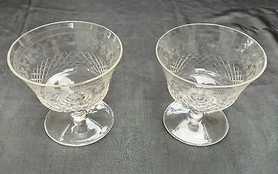 Buy Antique Edwardian 2 Pall Mall Lady Hamilton Champagne Bowls Coupe Glasses • 35.10£