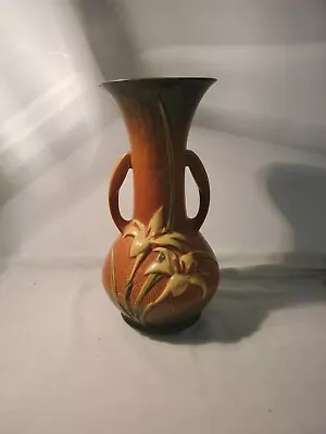 Buy Roseville Pottery Zephyr Lily Vase, Shape 137-10, Sienna (Brown) • 63.60£