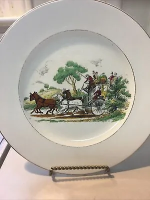 Buy VTG Carriage Horses Decorative Plate- 10”. Portland Pottery. Excellent Condition • 14.23£