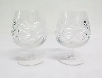 Buy Edinburgh Crystal Glass Pair Of Balloon Brandy Glasses 12 Cm • 9.99£