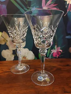 Buy Pair BOHEMIA CRYSTAL WINE GLASSES-Czech Republic Crystal Wine Glasses • 14£