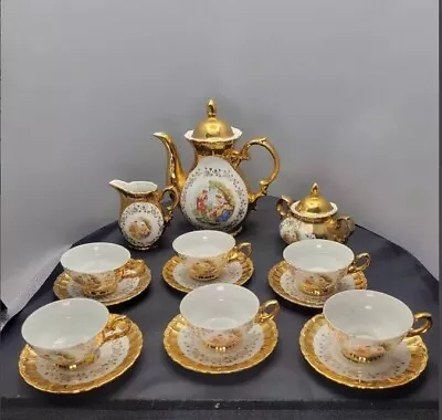 Buy Vintage Courting Couple Eschenbach Coffee/Tea Set Service For Six • 168.09£
