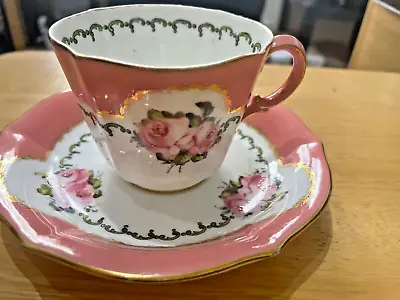 Buy Royal Crown Derby Cup & Saucer In Pink,white & Rose's  Date Mark 1901 • 21.99£