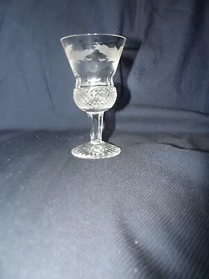 Buy Edinburgh Crystal Etched Thistle Wine Glass 113mm Tall Bowl 62mm Wide Excellent • 24.99£