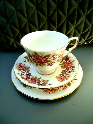 Buy Lovely Colclough China Trio - Honeysuckle And Floral Pattern • 4£