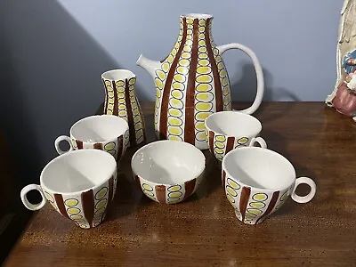 Buy Vintage 1960s Hand-painted Pottery Raymor Italy Ceramic Tea Set 7 Pieces • 156.40£