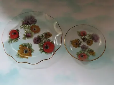 Buy CHANCE GLASS BY PILKINGTON 1960's MADE IN ENGLAND FLUTED PLATE & BOWL • 33.11£