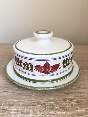 Buy Iden Pottery Rye Sussex Small Cheese  Or Butter Dish/Plate Floral Design • 9.99£