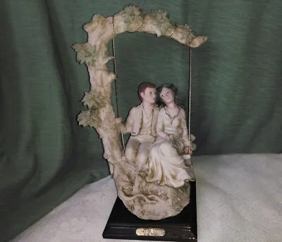Buy Vintage A.Belcari - Capodimonte Style - Figurine Of Lovers On A Swing • 50£