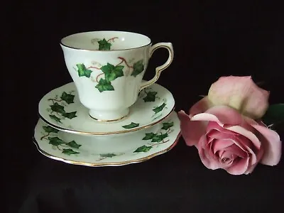 Buy Colclough Ivy Leaf Bone China Trio Teacup Saucer & Tea Plate S • 4.99£