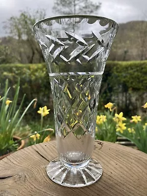 Buy Vintage Royal Crystal Cut Glass Bud Vase Brierley Signed • 9.99£