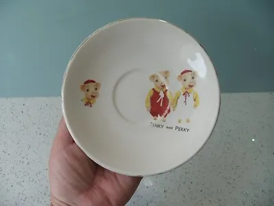 Buy Vintage Pinky And Perky Nursery Ware Saucer Made In England • 3.99£