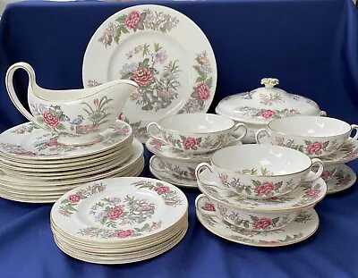 Buy Wedgwood Cathay Dinner Service W4053 6 Places Dinner Plates Bowls Tureen 1962 • 149.99£