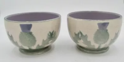 Buy Two Small ANTA Scottish Stoneware Thistle Bowls • 23.82£