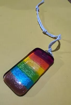 Buy Rainbow Small Stained Glass Handmade -Suncatcher -Window Hanging- Mobile Pendant • 7.49£