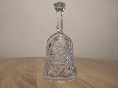 Buy Crystal Glass Bell Ornament-German - Star Design - 17cm H  • 4.99£