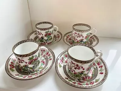 Buy 4 X Antique Copeland Spode Indian Tree Demitasse Coffee Cups & Saucers C1900 • 24.99£
