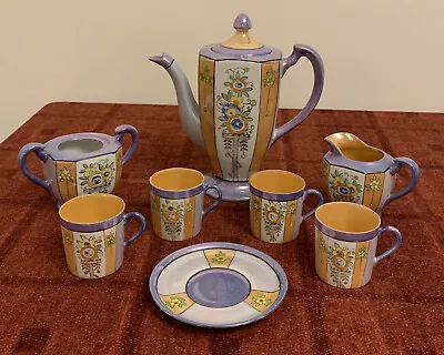 Buy 8 Pieces Japanese Lustre Ware Floral Coffee Set • 5£