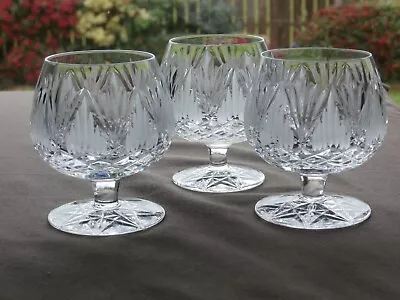 Buy 3 X Tyrone Crystal SHANNON Brandy Snifters - Ex Cond - Stamped • 32.99£
