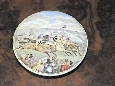 Buy Antique Pratt Ware Pot Lid Possibly Dipicting Derby Day Race C 1860 • 20£