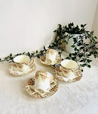 Buy Vintage Sutherland English 4 Duo Set Flowers Patterned C1930`s • 35£