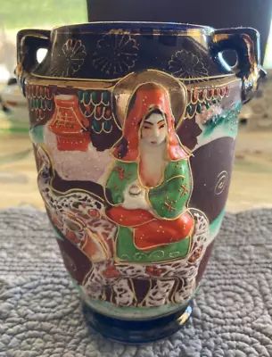Buy Vintage 1950s Odd  Made In Japan  East Asian Indian Or Middle Eastern Scene Vase • 11.84£