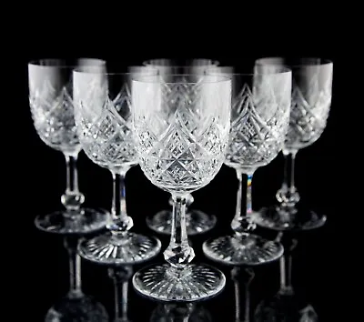 Buy Baccarat Colbert Tall Water Goblet Glasses Set Of 6 Crystal France Signed • 533.66£