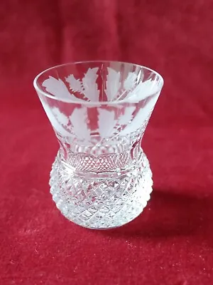 Buy Edinburgh Crystal Thistle Pattern - Small Tot / Shot Glass - Signed • 35£