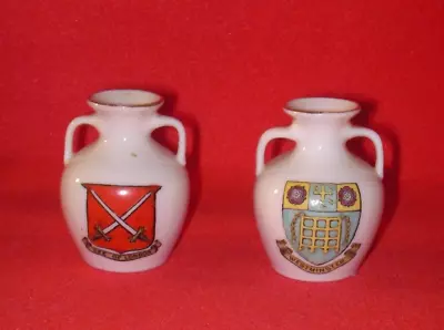 Buy GOSS Crested China Portland Vases See Of London & Westminster Crests • 7.99£
