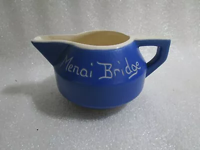 Buy Vintage Devon Blue Pottery  Menia Bridge  Milk Creamer Jug • 2.97£