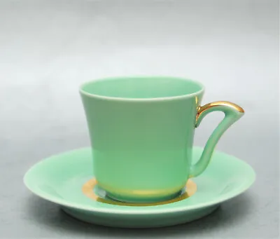Buy Vintage Dyl Limoges France Porcelain Celadon Teacup Saucer Demitasse Porcelac  • 17.85£