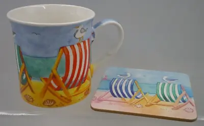 Buy Kent Pottery At The Beach Seaside Coffee Cup And Coaster • 10£