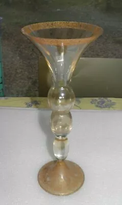 Buy Bombay Glass Poland Mimosa Gold Embellished Crackle Bud Vase 11  • 12.28£
