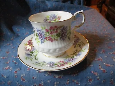 Buy C. Queen's Fine Bone China Rosina China Wild Flowers Footed Cup & Saucer • 23.71£
