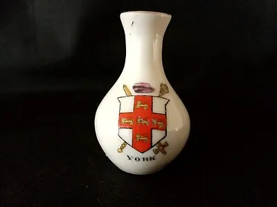 Buy Crested China - YORK Crest - Vase - Victoria China. • 5.50£