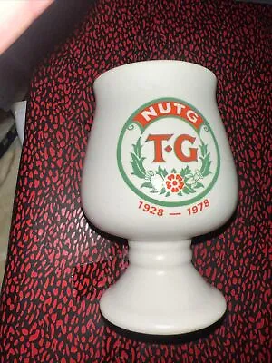 Buy NUTG National Towns Women Guild Prinknash Pottery Gloucester Goblet 1928-1978 • 7.80£
