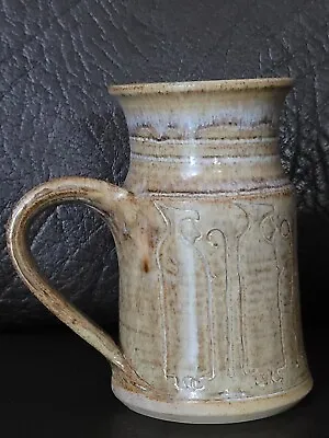 Buy THE ORKNEY POTTERY Vtg Mug Depicting Benedictine Monk Figures With Staff H. 11cm • 12.99£