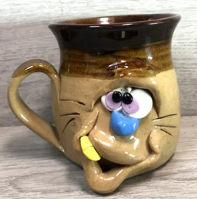 Buy Large Pretty Ugly Pottery Mug. Glazed Made In Wales. Collectors Item. • 9.40£