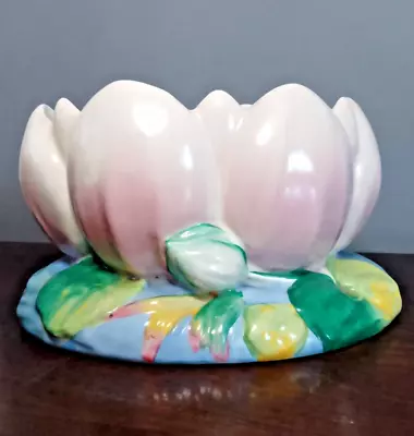 Buy Clarice Cliff Water Lily Bowl Planter 973 Art Deco Newport Pottery (some Damage) • 30£