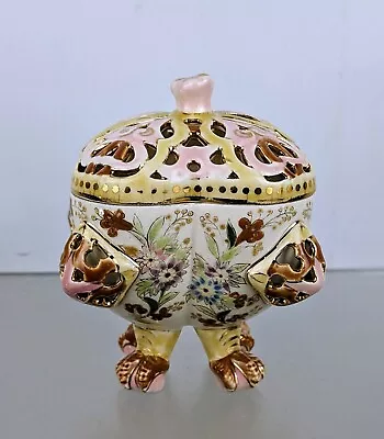 Buy Antique Zsolnay Pecs Hungary Porcelain China Art Nouveau Reticulated Vase NR • 225£