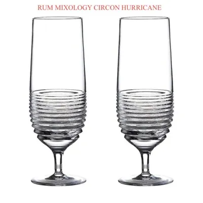 Buy Waterford Rum Mixology Circon Hurricane Glasses Hiball Cocktail Beverage Set 4 • 237.09£