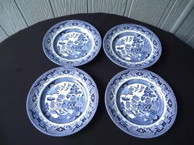 Buy 4  Churchill China England Blue Willow Pattern Bread & Butter Plates • 15.80£