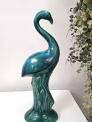 Buy Green Drip Glaze Flamingo Figurine Blue Mountain Pottery Style Japan • 47.36£