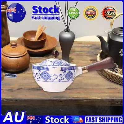 Buy Chinese Ceramic Teapot Mini Handheld Teapot Wood Handle For Home Office Travel A • 18.50£